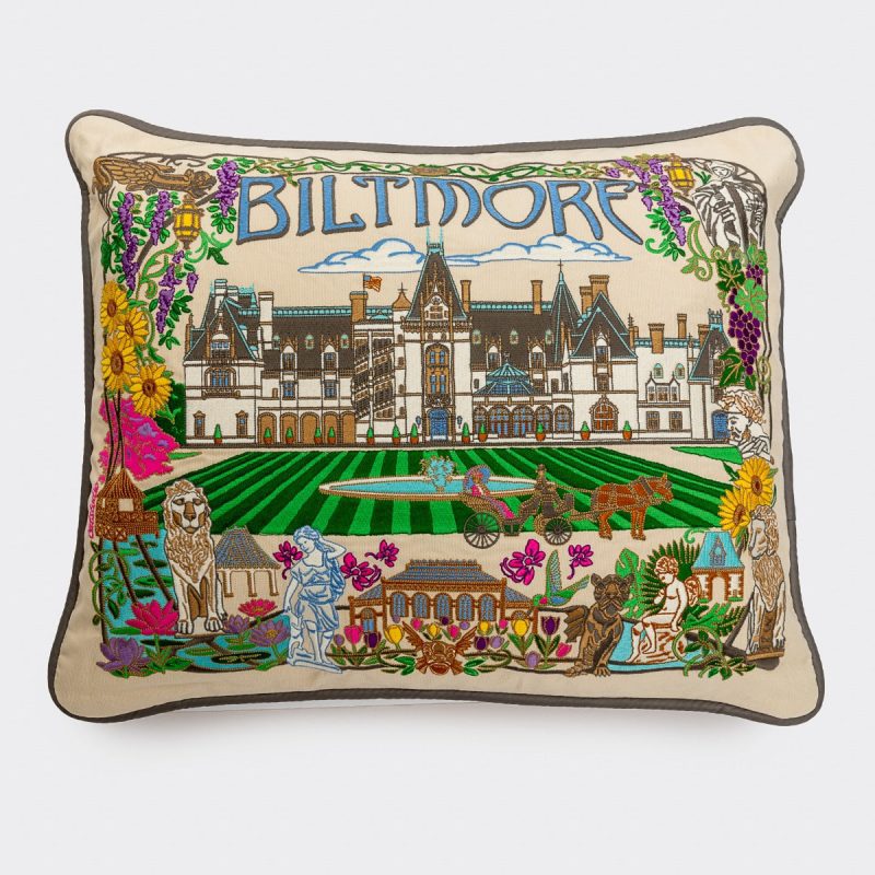 267036 biltmore hand embroidered pillow by catstudio