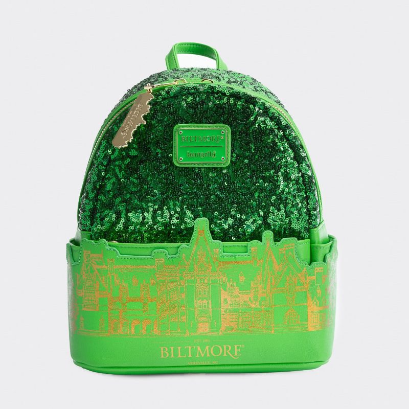 304107 biltmore loungefly green sequin backpack