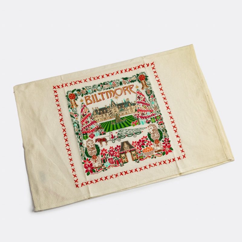 christmas at biltmore hand woven towel by catstudio 282445